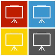 Presentation icon on square buttons N7