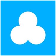 Venn Diagram icon on a blue background N6