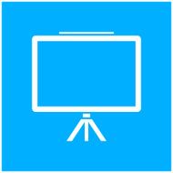 Presentation icon on a blue background N4