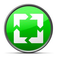 Chevron Chart icon on a round button N92