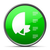 Coxcomb Chart icon on a round button N53