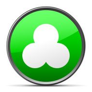 Venn Diagram icon on a round button N58