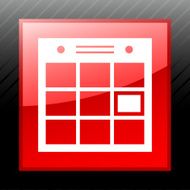 Calendar icon on a square button N2