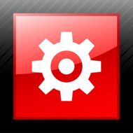 Gear icon on a square button N2