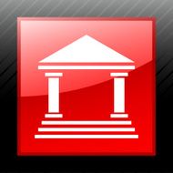 Bank icon on a square button N43