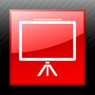 Presentation icon on a square button N14