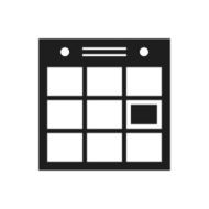 Calendar icon on a white background