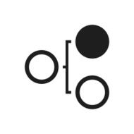 Flowchart icon on a white background N112