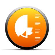 Coxcomb Chart icon on a round button N54