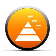 Pyramid icon on a round button N45