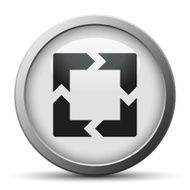 Chevron Chart icon on a silver button N9