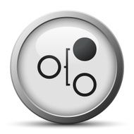 Flowchart icon on a silver button N17