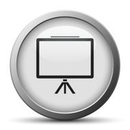 Presentation icon on a silver button N4