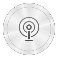 Antenna icon on a round button N4