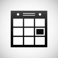 Calendar icon on a white background N2