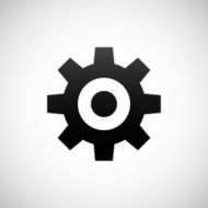 Gear icon on a white background N2