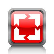 Chevron Chart icon on a square button N44