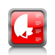 Coxcomb Chart icon on a square button N25