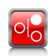 Flowchart icon on a square button N75