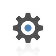 Gear icon on a white background N3