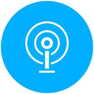 Antenna icon on a round button N5