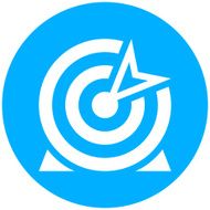 Target icon on a round button N92