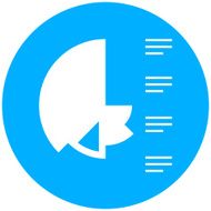 Coxcomb Chart icon on a round button N55