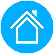 Home icon on a round button N70