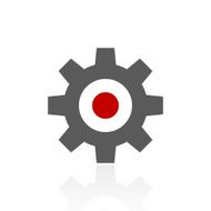 Gear icon on a white background N4