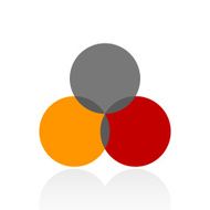 Venn Diagram icon on a white background N35