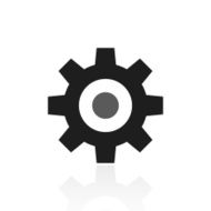 Gear icon on a white background N5