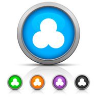 Venn Diagram icon on round buttons N14