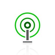 Antenna icon on a white background N6