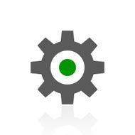 Gear icon on a white background N6