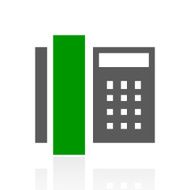 Phone icon on a white background N6