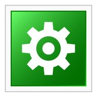 Gear icon on a square button N4