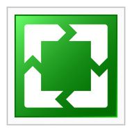 Chevron Chart icon on a square button N45