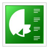 Coxcomb Chart icon on a square button N26