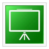 Presentation icon on a square button N16