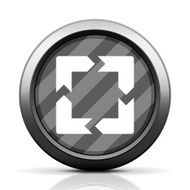 Chevron Chart icon on a round button N96