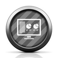 Computer icon on a round button N43