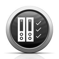 Computer Server icon on a round button N35
