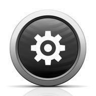 Gear icon on a round button N7