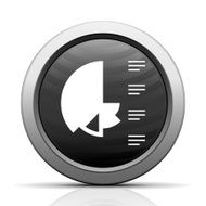 Coxcomb Chart icon on a round button N57