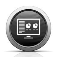 Computer icon on a round button N44