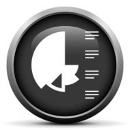 Coxcomb Chart icon on a round button N58