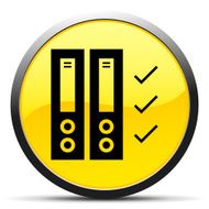 Computer Server icon on a round button N37