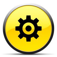 Gear icon on a round button N9