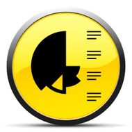 Coxcomb Chart icon on a round button N59