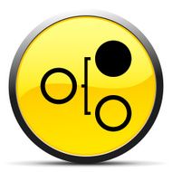 Flowchart icon on a round button N171